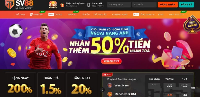 Vô vàn khuyến mãi hấp dẫn tại sân chơi SV88bet