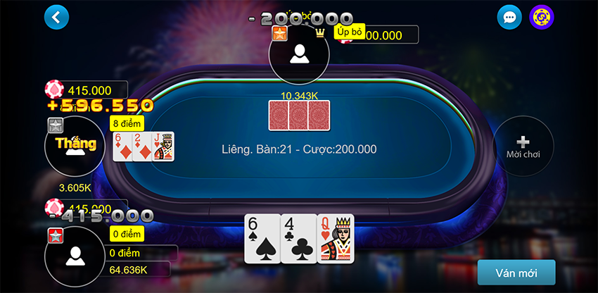 Cách tính điểm game bài Liêng trên SV88 Club cũng khác Poker