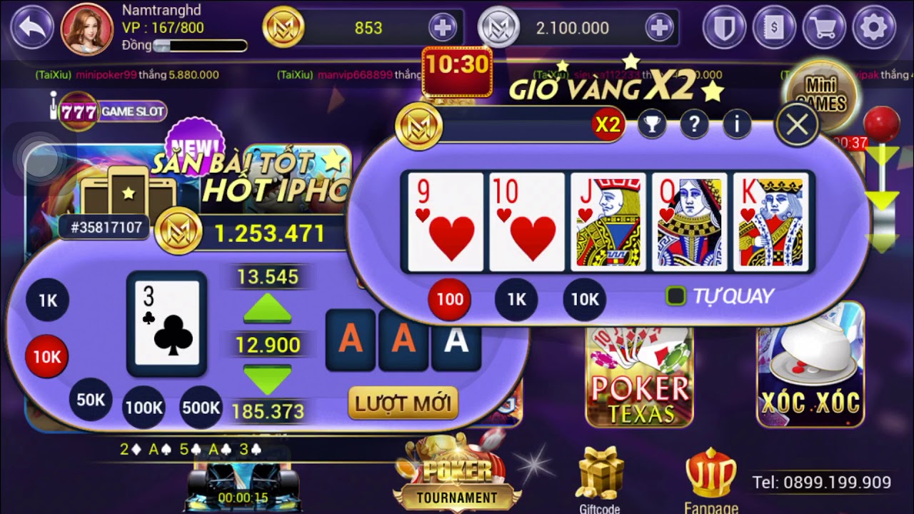 Các mức cược khi tham gia chơi mini poker tại SV88 