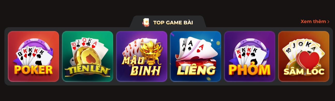 Sân chơi này mang đến đa dạng game bài cho anh em