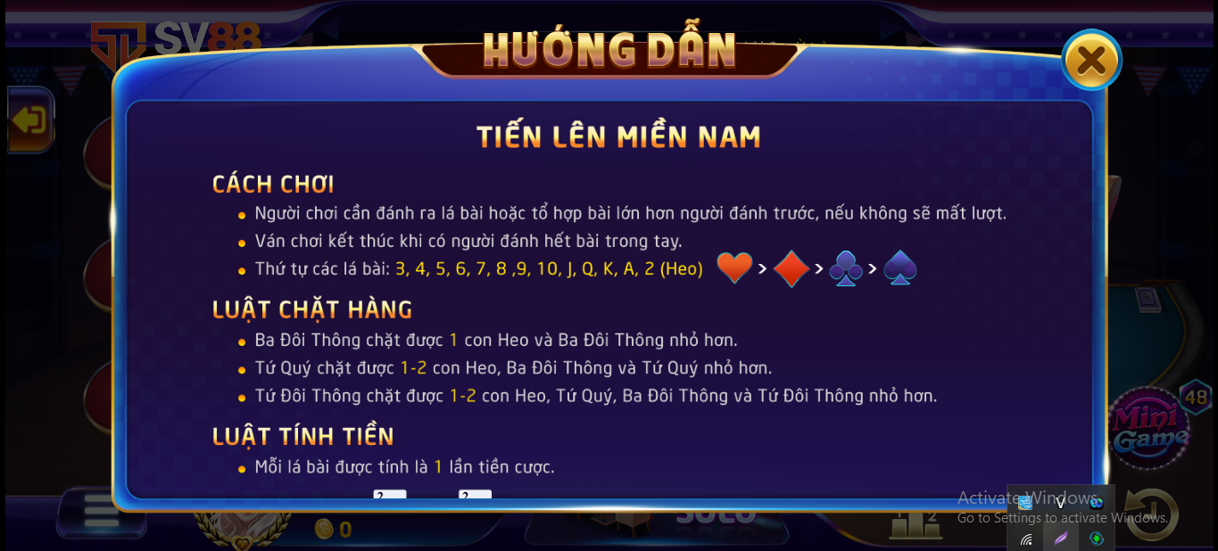 Luật chơi tiến lên dễ hiểu nhất 