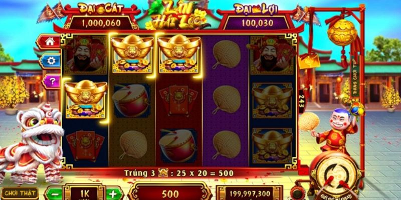 Giao diện game Lân hái lộc tại SV88 vip