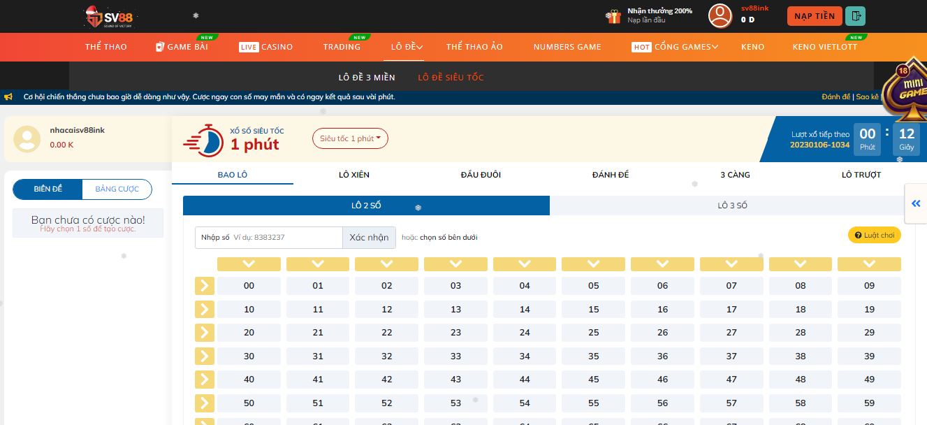 Hướng dẫn cách chơi lô đề tại nhà cái SV88 vip