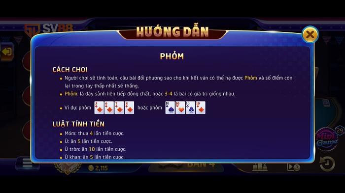 Quy tắc đánh bài Phỏm tại SV88 Club