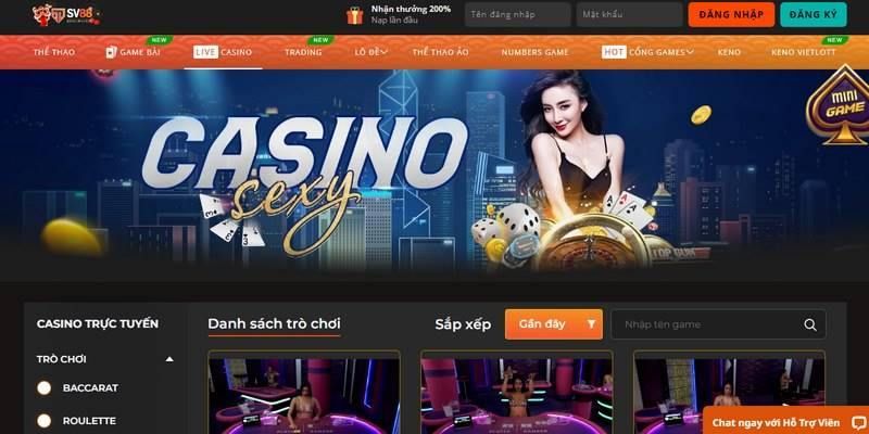 Casino tại SV88 Club cực kỳ hấp dẫn và nhiều điểm khác biệt