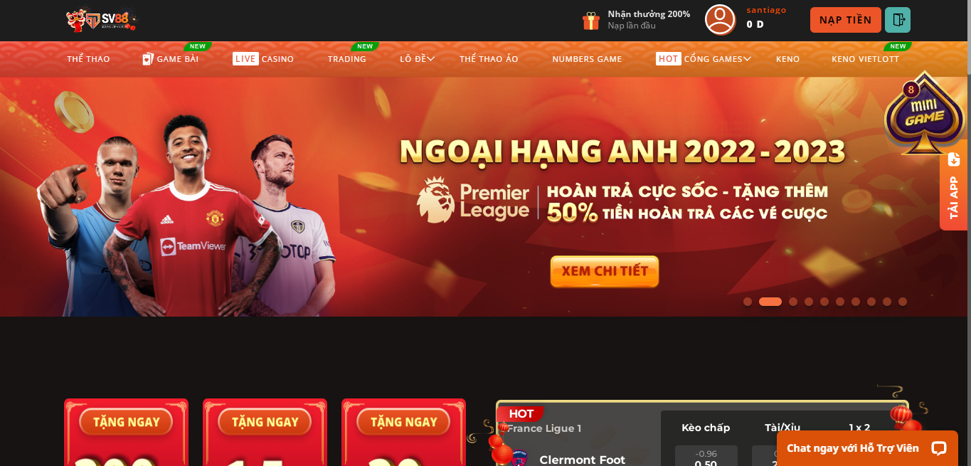 Hoàn cược 50% tại nhà cái SV88