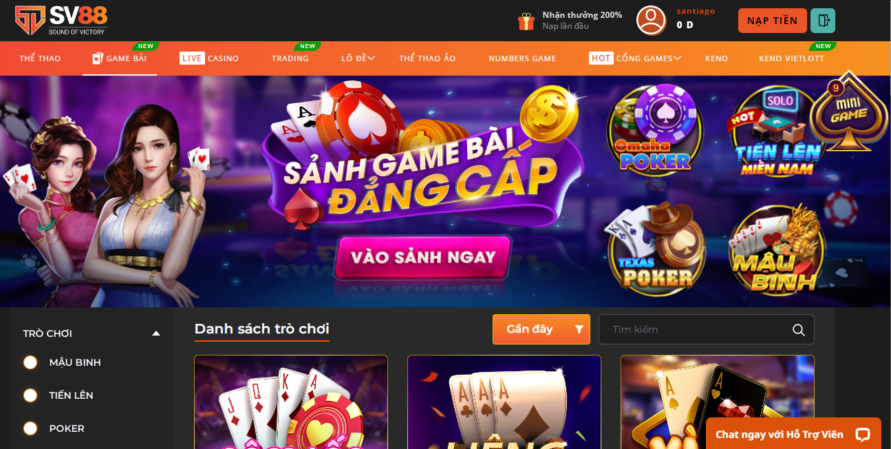 Tìm kiếm các loại game phù hợp và thưởng cao tại SV88 VIP